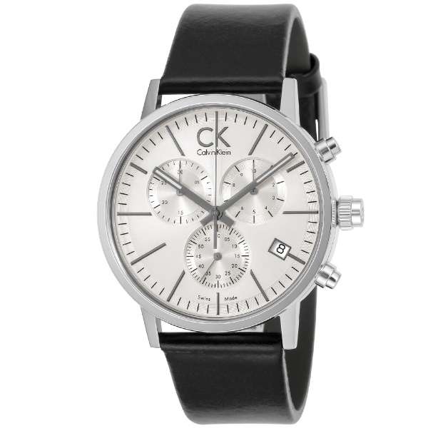Shop Authentic Calvin Klein Post Minimal White Dial Black Leather Strap Watch for Men - K7627120 - Luxxuri