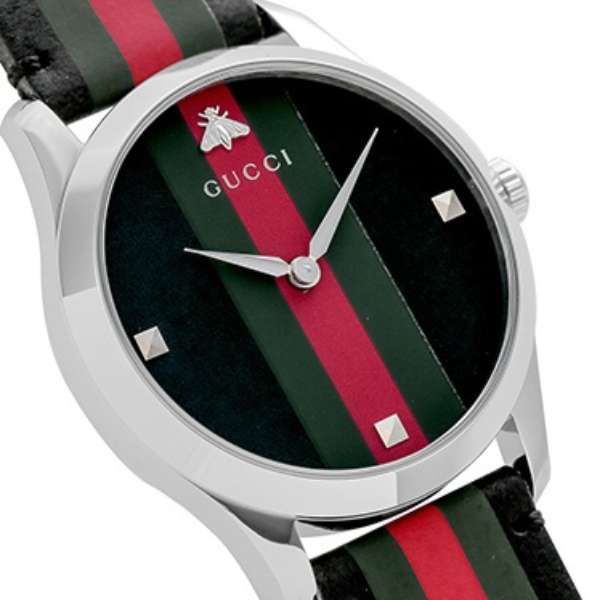 Shop Authentic Gucci G Timeless Quartz Black Dial Multicolored Black Leather Strap Watch For Men - YA1264079 - Luxxuri