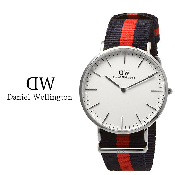 Shop Authentic Daniel Wellington Classic Oxford White Dial Two Tone Nylon Strap Watch For Men - DW00100015 - Luxxuri
