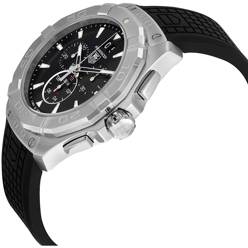 Shop Authentic Tag Heuer Aquaracer Chronograph Black Dial Black Rubber Strap Watch for Men - CAY1110.FT6041 - Luxxuri