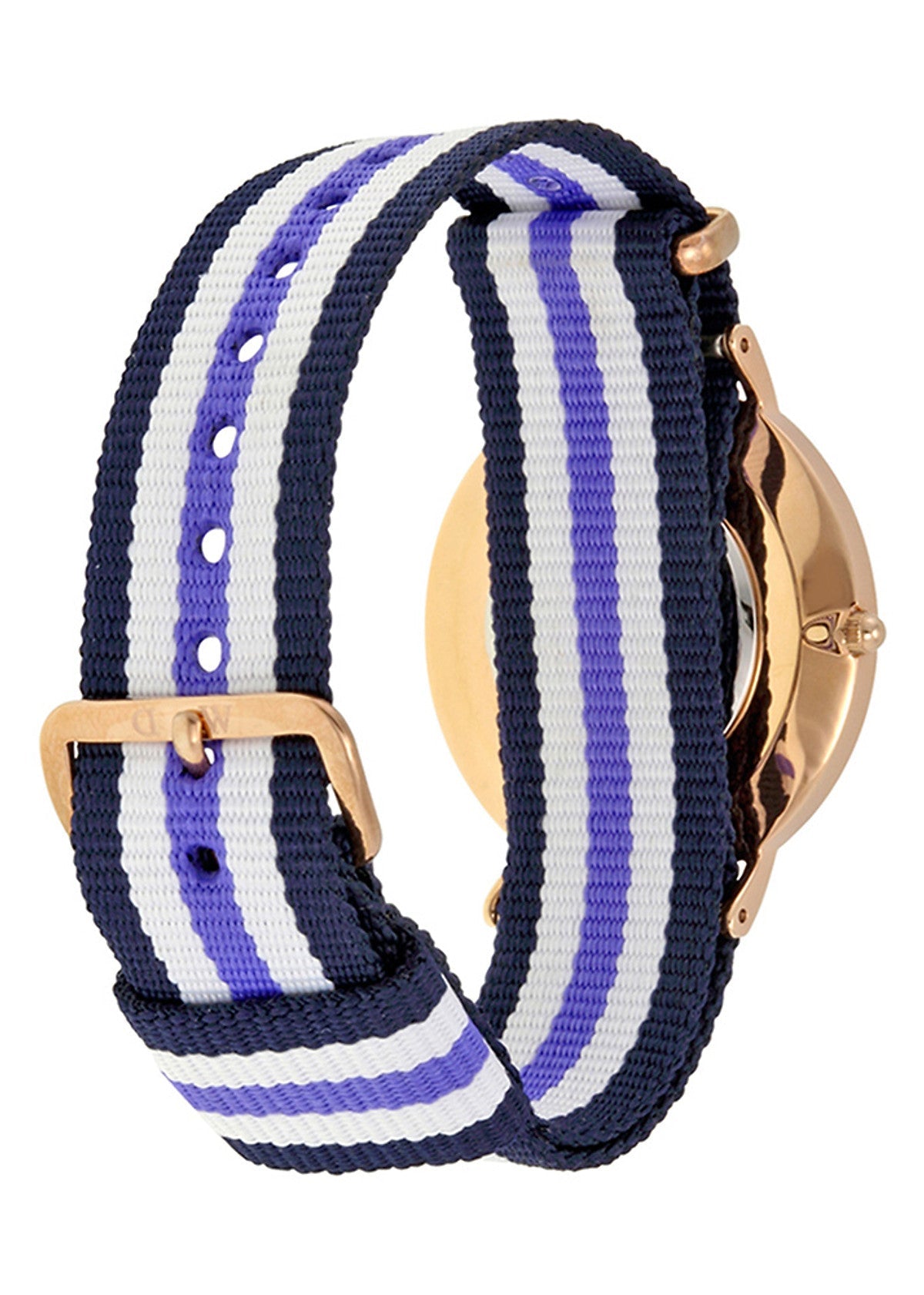 Shop Authentic Daniel Wellington Classic Trinity White Dial Three Tone Nylon Strap Watch For Women - 0509DW - Luxxuri