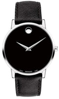 Shop Authentic Movado Museum Classic Black Dial Black Leather Strap Watch for Men - 0607194 - Luxxuri