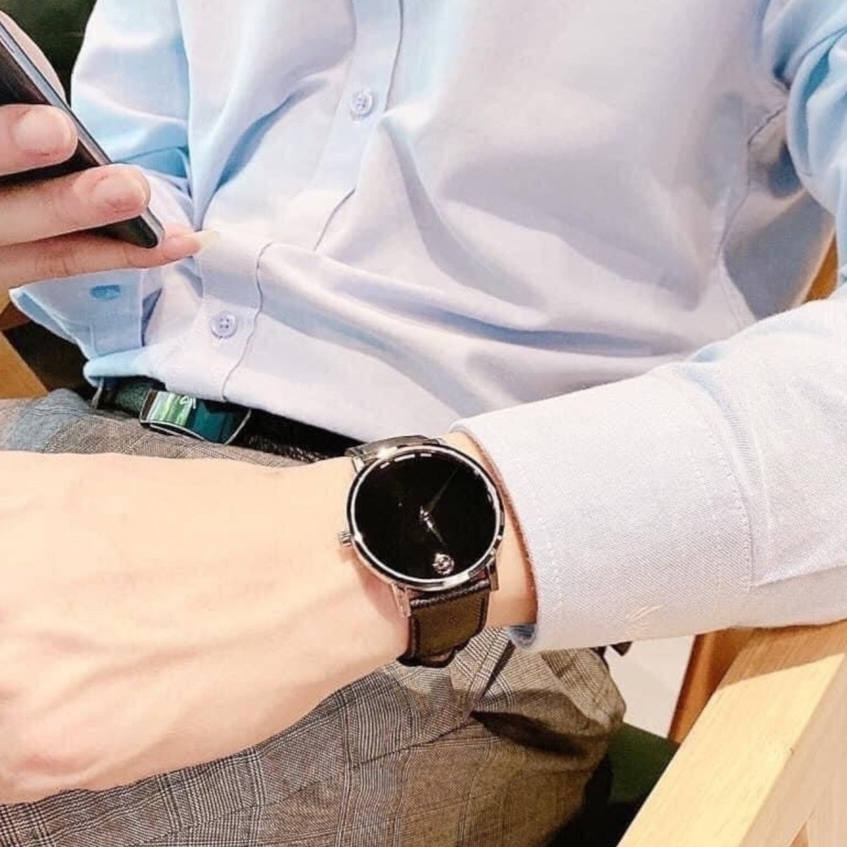 Shop Authentic Movado Museum Classic Black Dial Black Leather Strap Watch for Men - 0607194 - Luxxuri