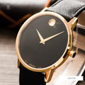 Shop Authentic Movado Museum Classic Quartz Black Dial Black Leather Strap Watch for Men - 0607195 - Luxxuri
