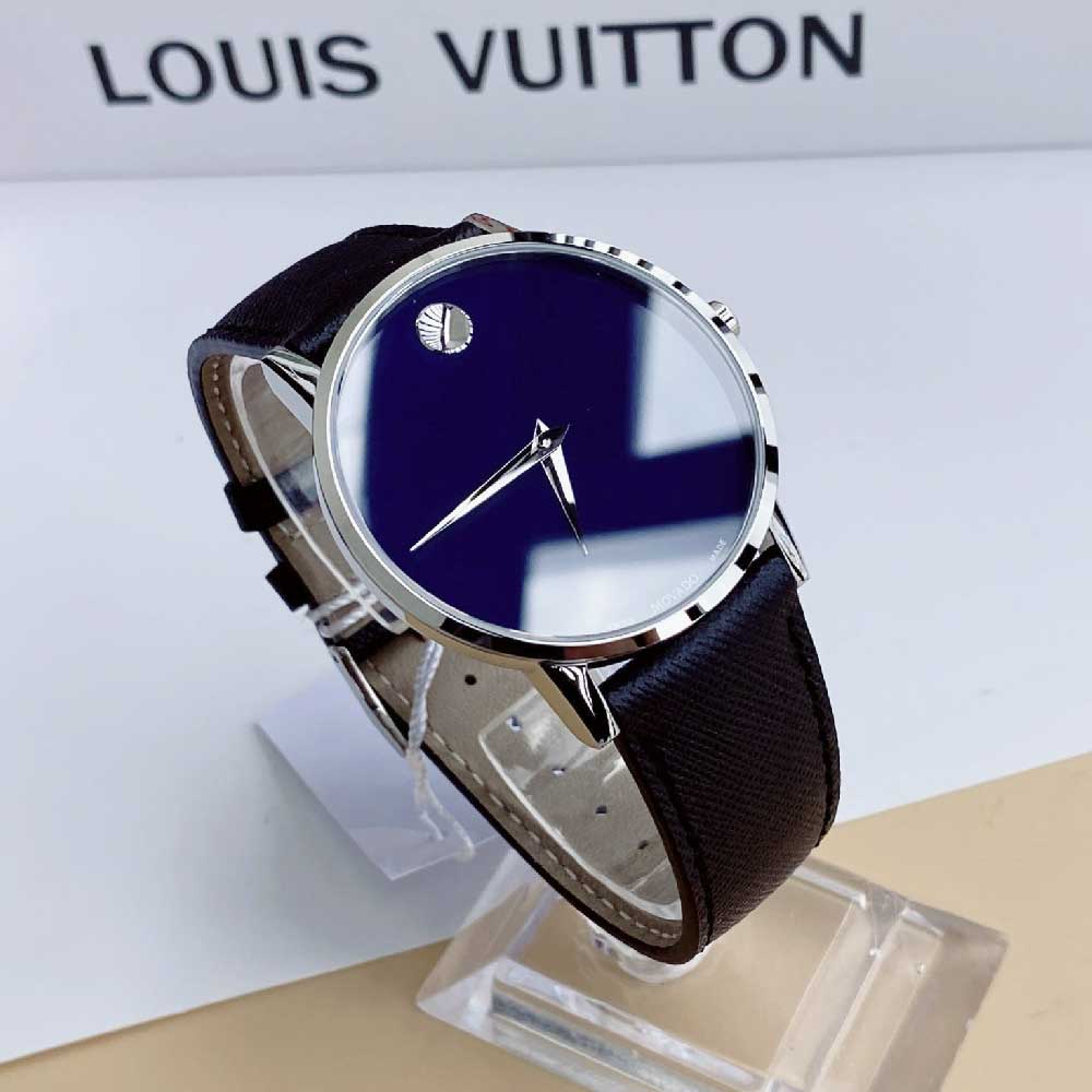 Shop Authentic Movado Museum Classic Blue Dial Black Leather Strap Watch for Men - 0607197 - Luxxuri