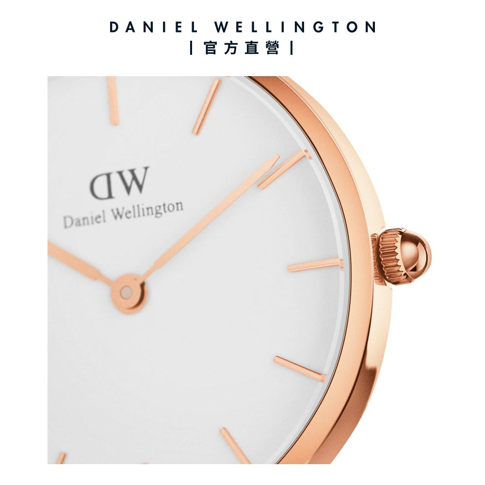 Shop Authentic Daniel Wellington Classic Petite Cornwall White Dial Black NATO Strap Watch For Women - DW00100251 - Luxxuri