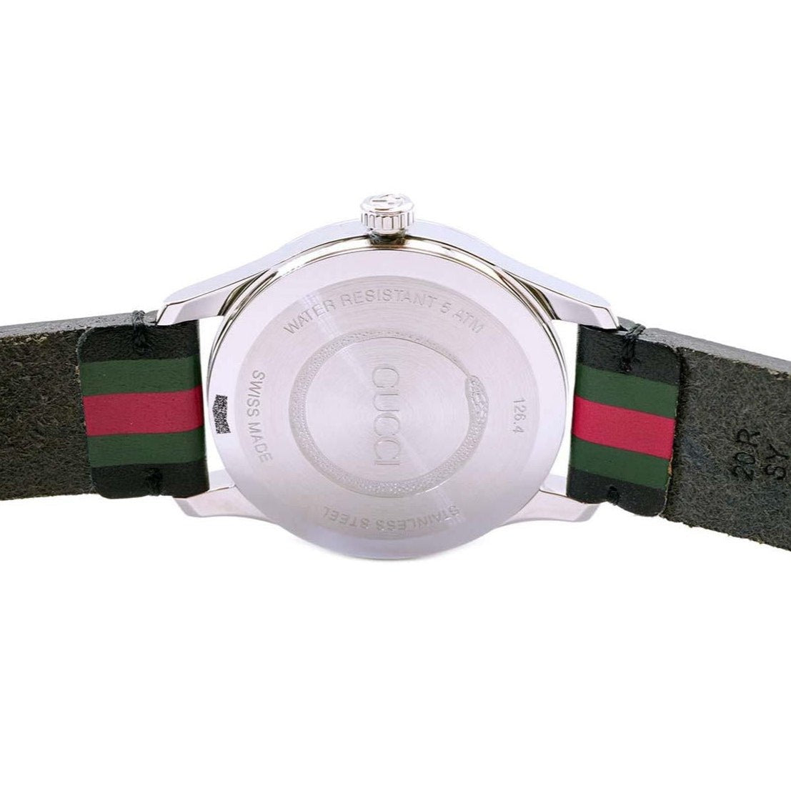 Shop Authentic Gucci G Timeless Quartz Black Dial Multicolored Black Leather Strap Watch For Men - YA1264079 - Luxxuri