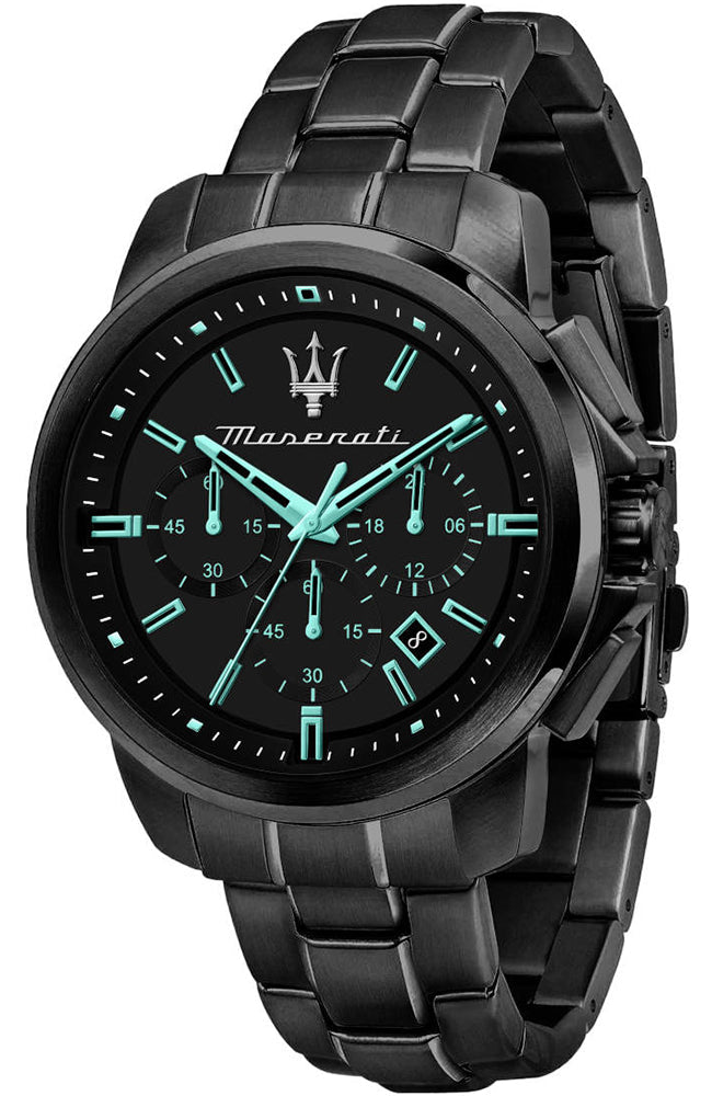 Shop Authentic Maserati Aqua Edition Quartz Precision Chronograph Black Dial Watch For Men - R8873644003 - Luxxuri