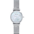 Shop Authentic Emporio Armani Gianni T Bar Mother of Pearl Dial Silver Steel Strap Watch For Women - AR1955 - Luxxuri