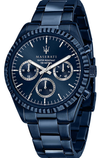 Shop Authentic Maserati Blue Edition Collection 43m Blue Dial Stainless Steel Watch For Men - R8853100025 - Luxxuri