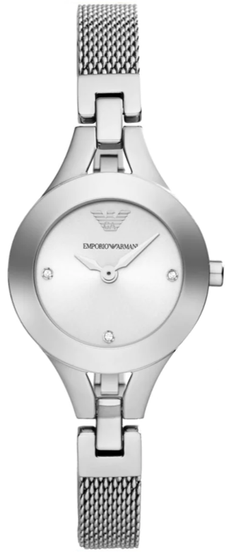Shop Authentic Emporio Armani Quartz Silver Dial Silver Steel Strap Watch For Women - AR7361 - Luxxuri