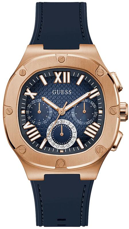 Shop Authentic Guess Headline Multifunction Quartz Blue Dial Blue Silicone Strap Watch For Men - GW0571G2 - Luxxuri