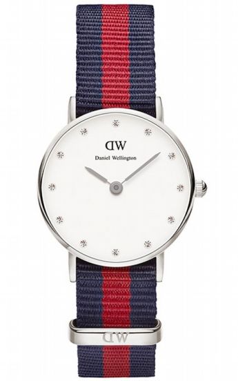 Shop Authentic Daniel Wellington Classy Oxford White Dial Two Tone Nylon Strap Watch For Women - DW00100072 - Luxxuri