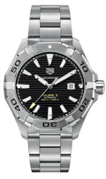Shop Authentic Tag Heuer Aquaracer Automatic Black Dial Silver Steel Strap Watch for Men - WAY2010.BA0927 - Luxxuri