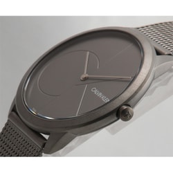 Shop Authentic Calvin Klein Minimal Grey Dial Grey Mesh Bracelet Watch for Men - K3M517P4 - Luxxuri