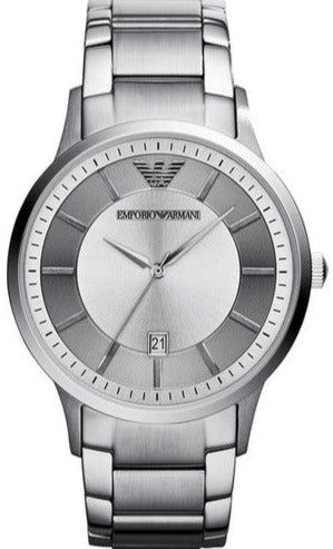 Shop Authentic Emporio Armani Classic Quartz Silver Dial Silver Steel Strap Watch For Men - AR2478 - Luxxuri