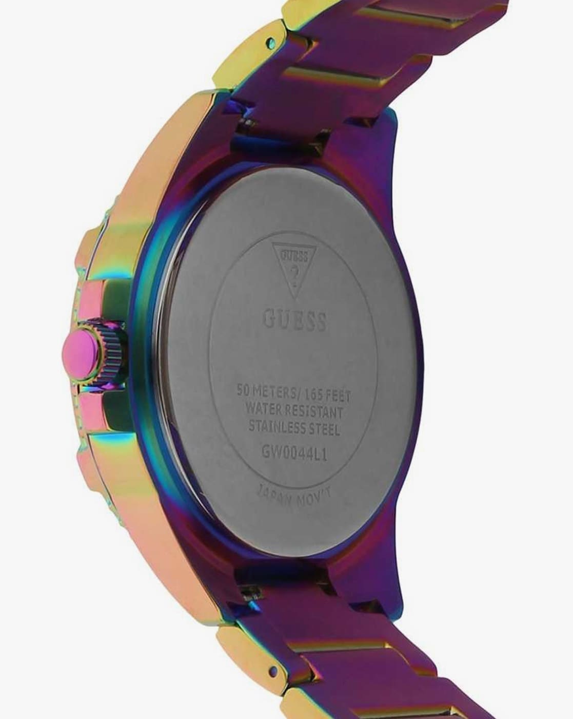 Shop Authentic Guess Lady Frontier Diamonds Silver Dial Multicolor Steel Strap Watch for Women - GW0044L1 - Luxxuri