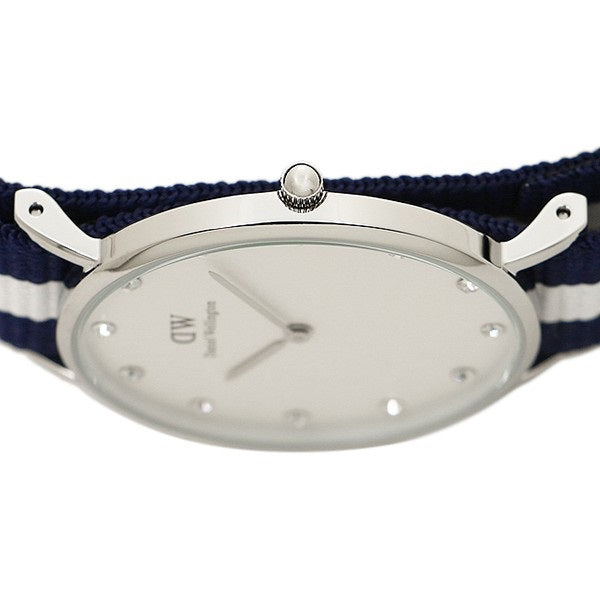 Shop Authentic Daniel Wellington Classy Glasgow White Dial Two Tone Nylon Strap Watch For Women - DW00100082 - Luxxuri