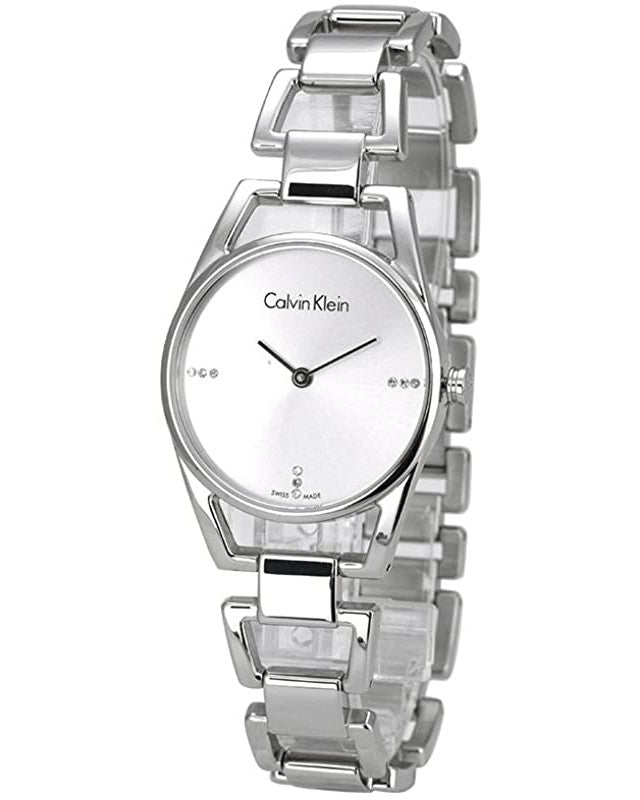 Shop Authentic Calvin Klein Dainty Diamonds Silver Dial Sliver Steel Strap Watch for Women - K7L2314T - Luxxuri