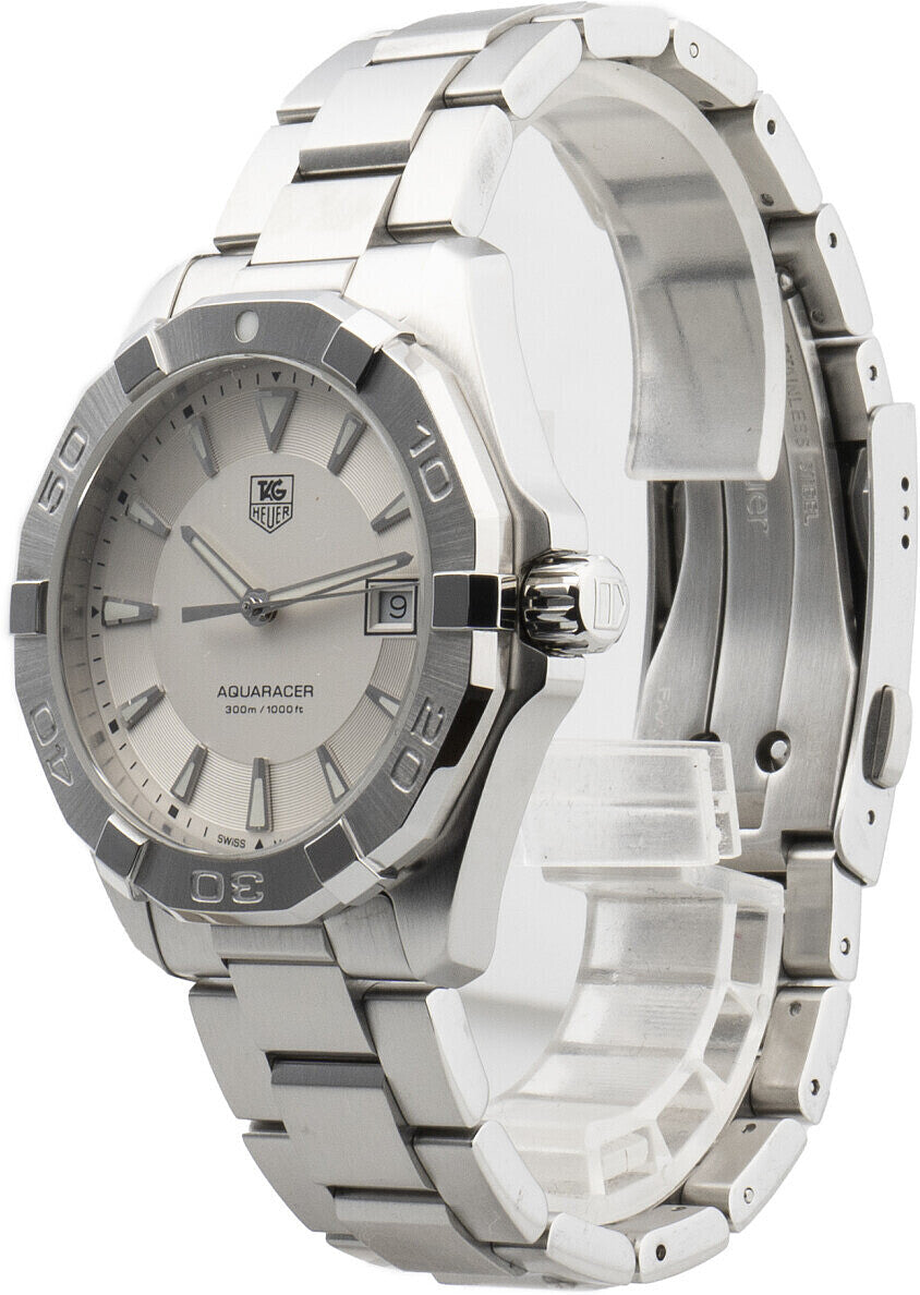 Shop Authentic Tag Heuer Aquaracer Quartz White Dial Silver Steel Strap Watch for Men - WAY1111.BA0928 - Luxxuri