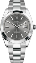 Shop Authentic Rolex Datejust 41 Oyster Grey Dial Oystersteel Strap Watch for Men - M126300-0007 - Luxxuri