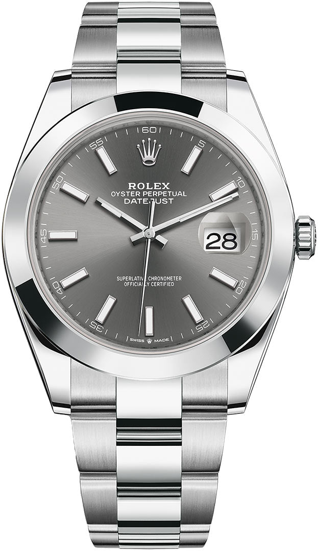 Shop Authentic Rolex Datejust 41 Oyster Grey Dial Oystersteel Strap Watch for Men - M126300-0007 - Luxxuri