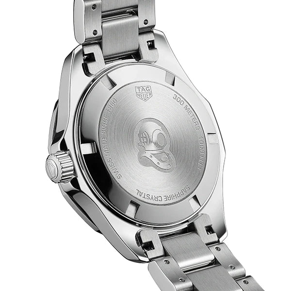 Shop Authentic Tag Heuer Aquaracer Quartz Diamonds Blue Dial Silver Steel Strap Watch for Women - WAY131N.BA0748 - Luxxuri