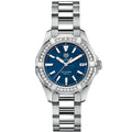 Shop Authentic Tag Heuer Aquaracer Quartz Diamonds Blue Dial Silver Steel Strap Watch for Women - WAY131N.BA0748 - Luxxuri