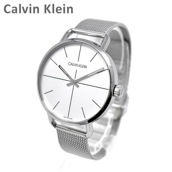 Shop Authentic Calvin Klein Even Quartz White Dial Silver Steel Strap Watch for Women - K7B21126 - Luxxuri