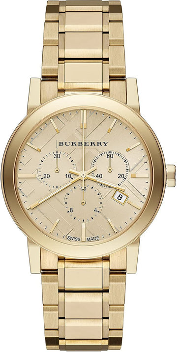 Shop Authentic Burberry The City Gold Dial Gold Steel Strap Watch for Women - BU9753 - Luxxuri