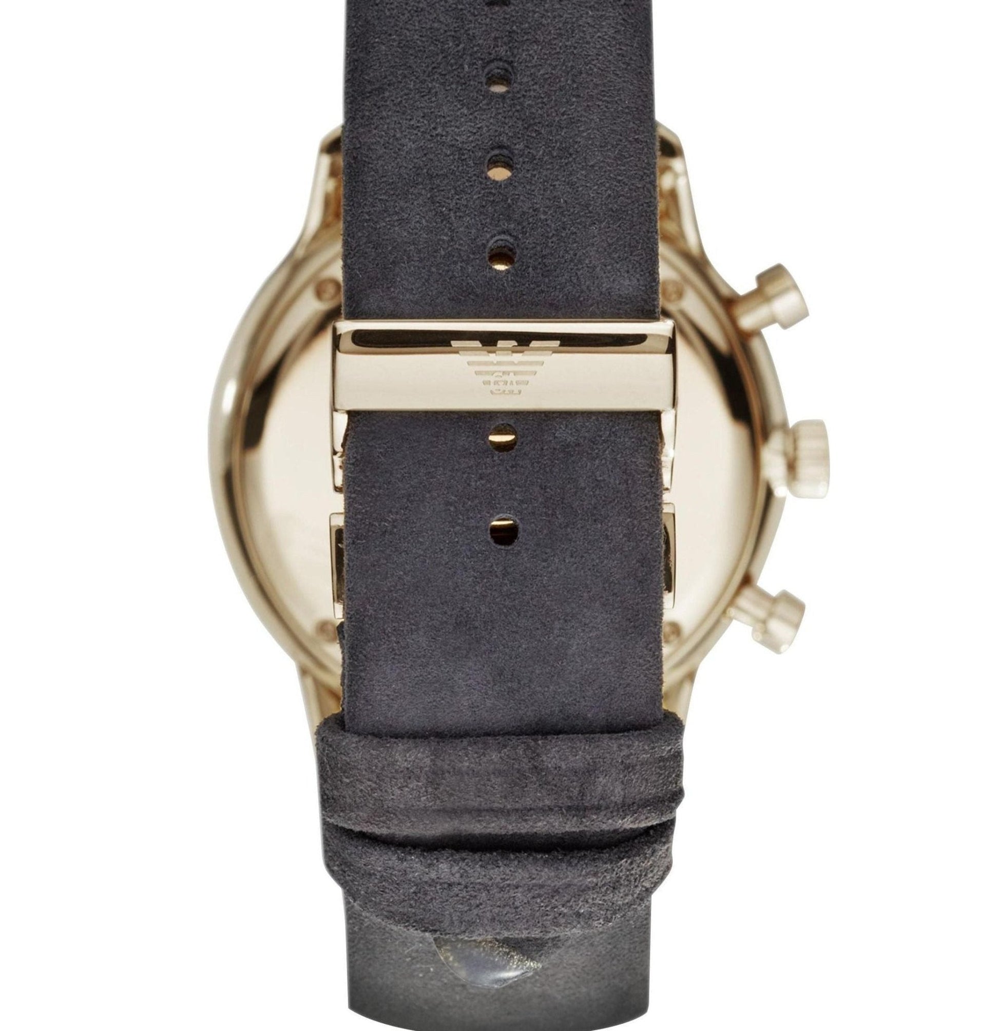 Shop Authentic Emporio Armani Gianni Beige Dial Grey Leather Strap Watch For Men - AR0386 - Luxxuri