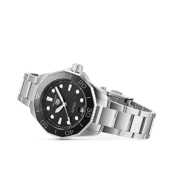 Shop Authentic Tag Heuer Aquaracer Professional 300 Automatic Black Dial Silver Steel Strap Watch for Women - WBP231D.BA0626 - Luxxuri
