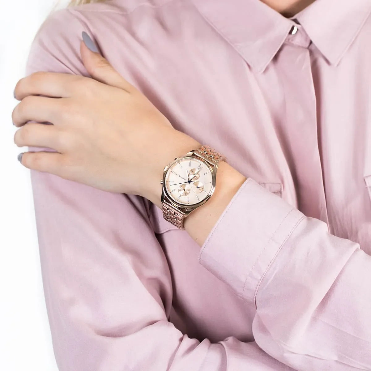 Shop Authentic Tommy Hilfiger Whitney Chronograph Quartz Rose Gold Dial Rose Gold Steel Strap Watch For Women - 1782120 - Luxxuri