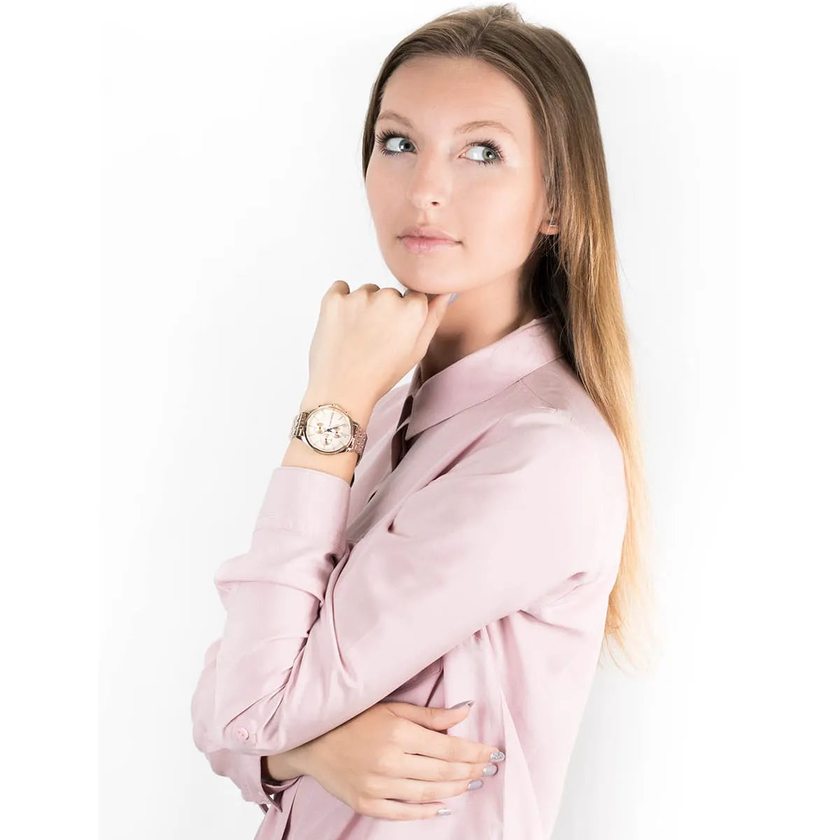 Shop Authentic Tommy Hilfiger Whitney Chronograph Quartz Rose Gold Dial Rose Gold Steel Strap Watch For Women - 1782120 - Luxxuri