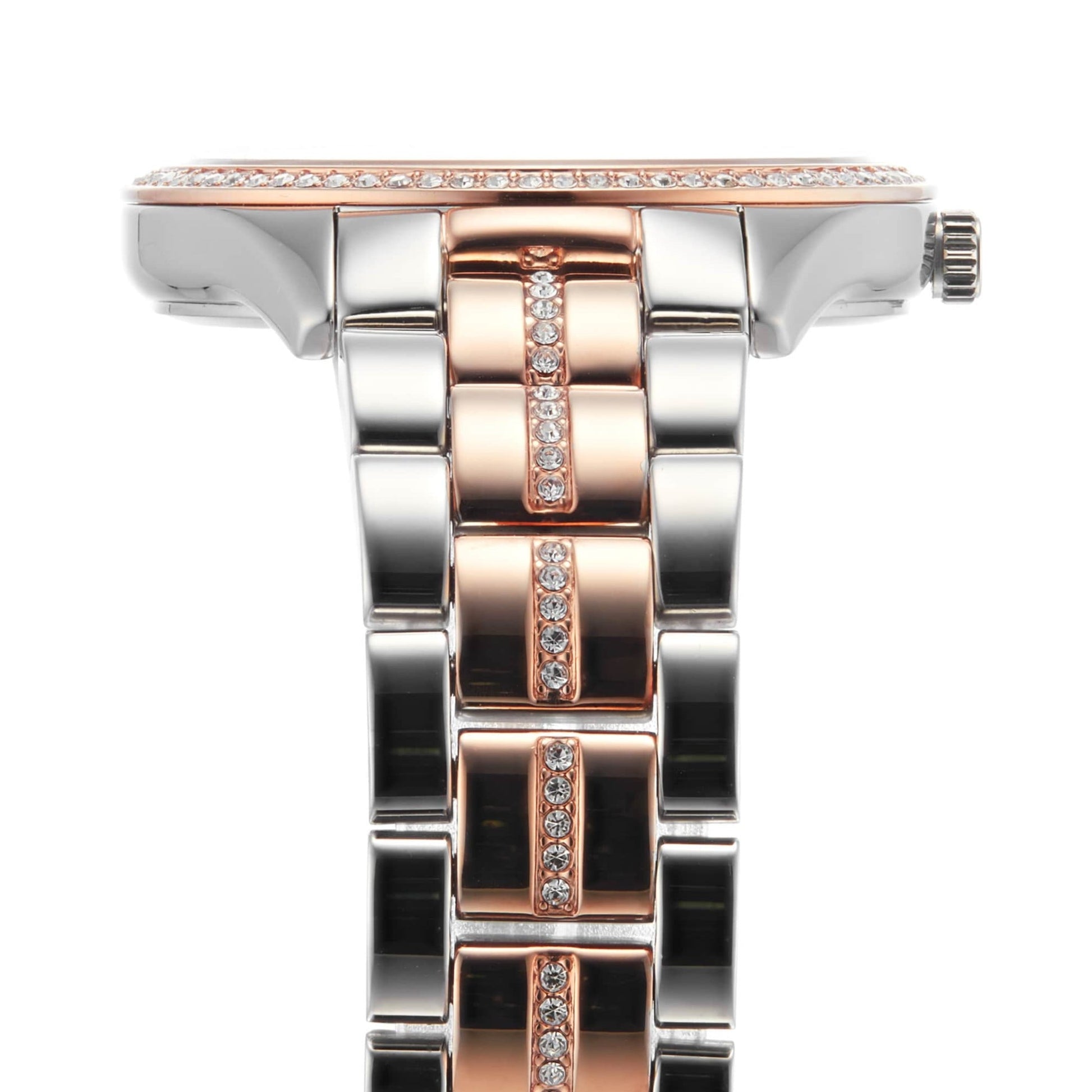 Michael Kors Lauryn Mother of Pearl Dial Two Tone Steel Strap Watch For Women - MK3979