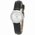 Shop Authentic Burberry The City White Dial Black Leather Strap Watch for Women - BU9206 - Luxxuri