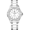 Shop Authentic Tag Heuer Aquaracer Diamonds White Dial Two Tone Steel Strap Watch for Women - WAY131F.BA0914 - Luxxuri