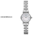 Shop Authentic Emporio Armani Gianni White Dial Silver Steel Strap Watch For Women - AR1763 - Luxxuri