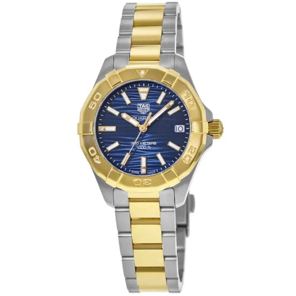 Shop Authentic Tag Heuer Aquaracer Blue Dial Two Tone Steel Strap Watch for Women - WBD1325.BB0320 - Luxxuri