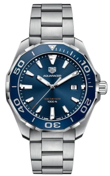 Shop Authentic Tag Heuer Aquaracer Blue Dial Silver Steel Strap Watch for Men - WAY101C.BA0746 - Luxxuri