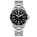 Shop Authentic Tag Heuer Aquaracer Black Dial Silver Steel Strap Watch for Men - WAY111A.BA0928 - Luxxuri