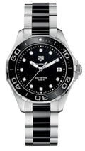 Shop Authentic Tag Heuer Aquaracer Quartz Black Dial Two Tone Steel Strap Watch for Women - WAY131C.BA0913 - Luxxuri