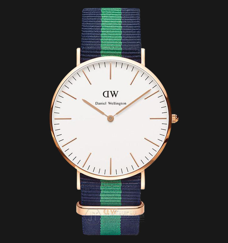 Shop Authentic Daniel Wellington Classic Warwick White Dial Two Tone Nylon Strap Watch for Men - DW00100005 - Luxxuri