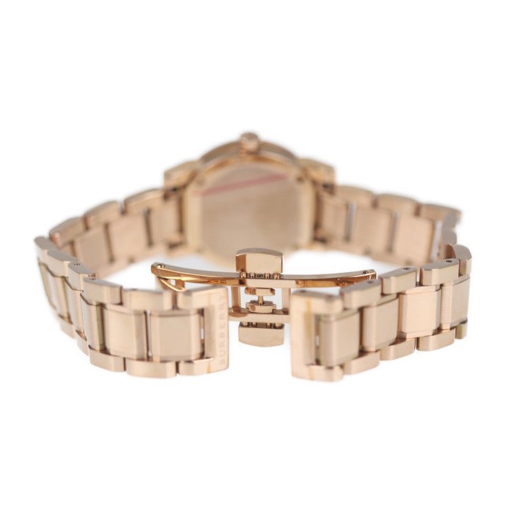 Burberry The City Nude Dial Rose Gold Steel Strap Watch for Women - BU9228