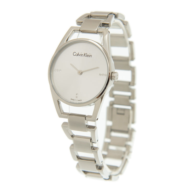 Shop Authentic Calvin Klein Dainty Diamonds Silver Dial Sliver Steel Strap Watch for Women - K7L2314T - Luxxuri