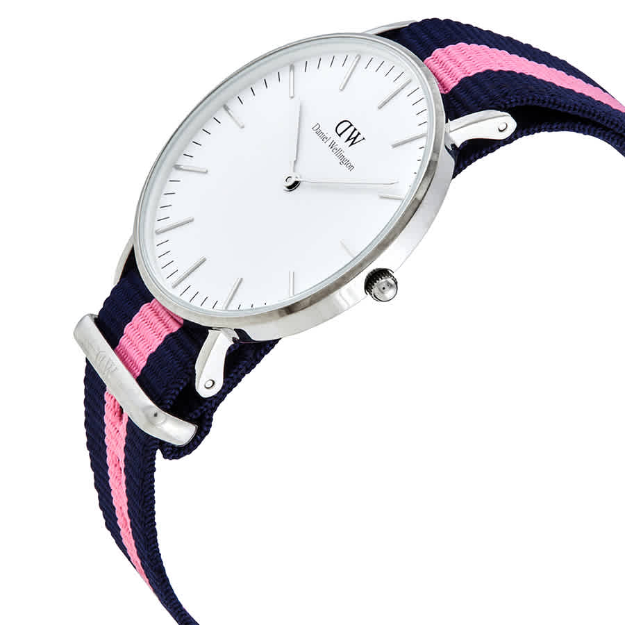 Shop Authentic Daniel Wellington Classic Winchester White Dial Two Tone Nylon Strap Watch For Women - DW00100049 - Luxxuri