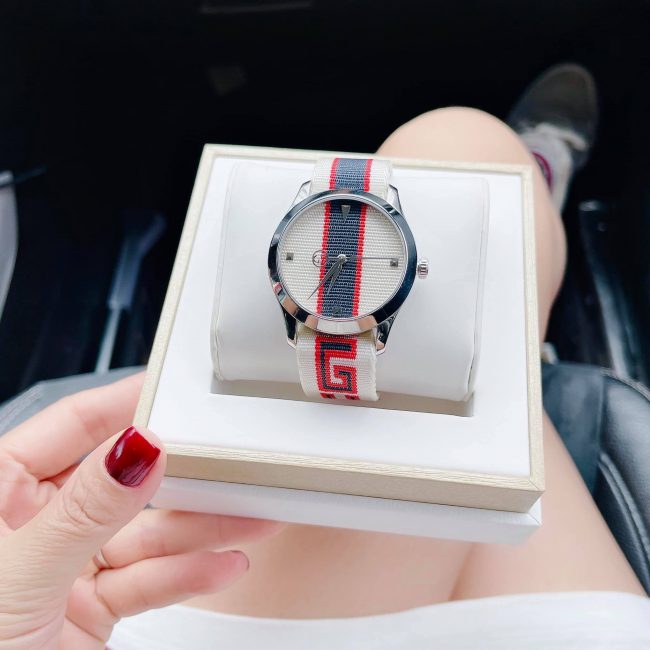 Shop Authentic Gucci G Timeless Quartz White Dial Two Tone NATO Strap Watch For Men - YA1264071 - Luxxuri