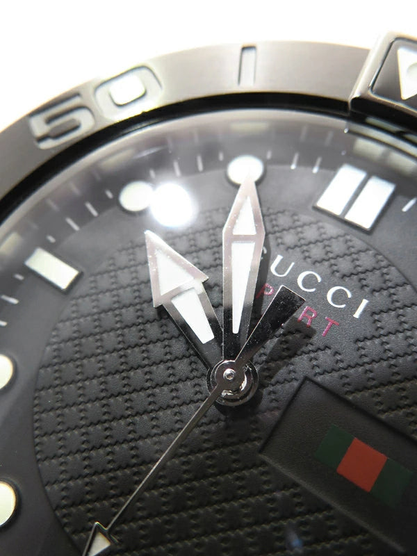 Shop Authentic Gucci G Timeless Black Dial Silver Steel Strap Watch For Men - YA126249 - Luxxuri