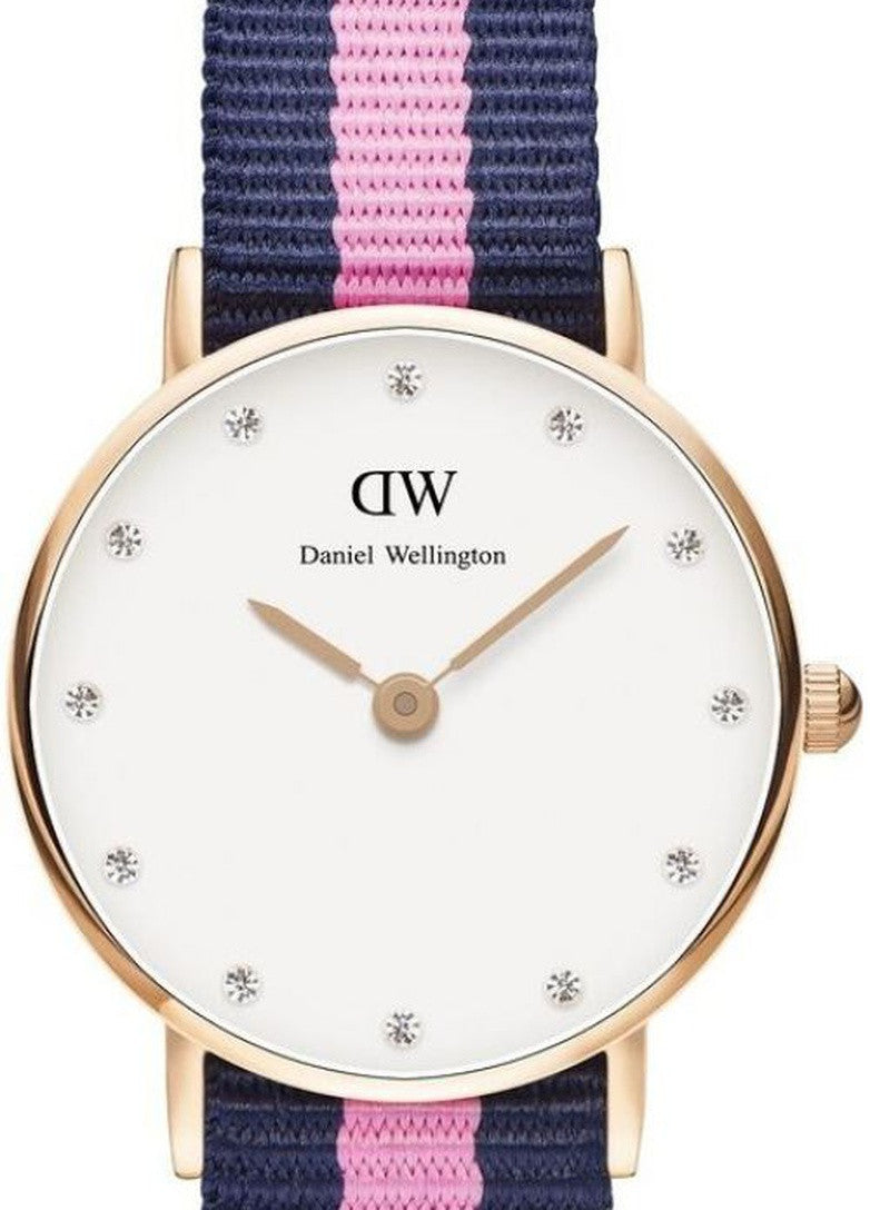 Shop Authentic Daniel Wellington Classy Winchester White Dial Two Tone NATO Strap Watch For Women - DW00100065 - Luxxuri