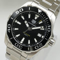 Shop Authentic Tag Heuer Aquaracer Black Dial Silver Steel Strap Watch for Men - WAY111A.BA0928 - Luxxuri